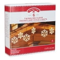 Holiday Time Clear Snowflake Icicle Christmas Lights Set, 6', 6 Count