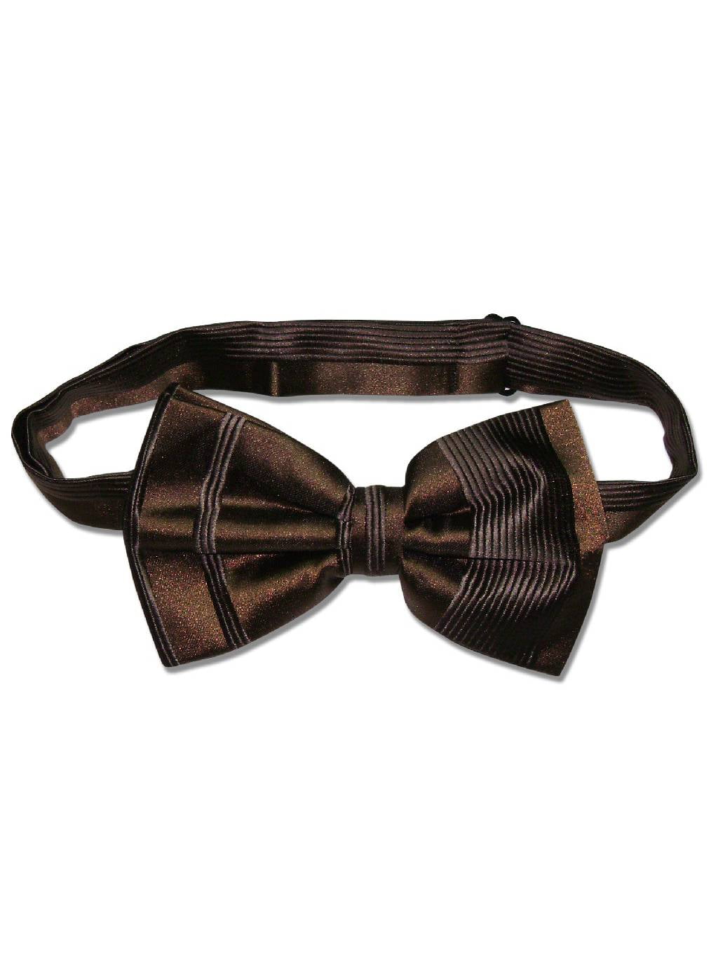New Vesuvio Napoli Kid/'s Boy/'s Woven Clip On Pre-tied Necktie Size 14 Black