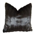 thumbnail image 1 of Plutus Tip Dyed Brown-Mink Handmade Throw Pillow, (Double sided 22" x 22"), 1 of 2