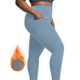 thumbnail image 7 of Uaswgudfs Women's High-Waisted Yoga Pants with Side Pockets & Tummy Control – Seamless Activewear Leggings for Gym & Running Light Blue XL, 7 of 7