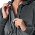 thumbnail image 2 of Conjunto deportivo de vellón para mujer Wright's 2 piezas gris talla 4X, 2 of 5