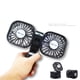 thumbnail image 3 of Ventilador eléctrico de dos cabezas Ventilador ajustable de escritorio portátil plegable portátil de verano con 3 engranajes de viento Advancent HA6978-02B, 3 of 6