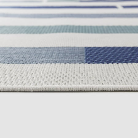 Balta Arturo Modern Stripes Indoor/Outdoor Area Rug 5’3” x 7’ - Navy