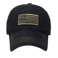 thumbnail image 4 of Adjustable Operator Mans Cap with Embroidered USA Flag Outdoor Spots Hats For Travel Climbing Fishing,Black, 4 of 8