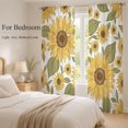 thumbnail image 3 of Country Sunflowers Sheer Curtains 96 Inch Length 2 Panels Set, Vintage Leaves Floral Rustic Botanical Voile Window Treatment Semi Sheer Long Curtains Drapes for Bedroom/Living Room/Kitchen 52"x96"x2, 3 of 8