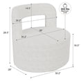 thumbnail image 2 of BELLEZE Contemporary Teddy Swivel Chair with Open-Back Design, Cozy Upholstered Accent Chair for Living Room, Bedroom, or Office - 360° Rotating Base - Burke (White), 2 of 7