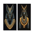 thumbnail image 2 of Designart "Graphic Anubis Iconic Egyptian Jackal God III" Egyptian Woman Wall Art Set Of 2 - Glam Gold Gallery Set For Office Decor, 2 of 6