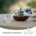 thumbnail image 3 of Glass Teapot Lid Replacement, Clear Glass Tea Kettle Cover Accessory for 1000ml Home Kitchen Teapots, 3.22x3.22x1.97in, 3 of 5