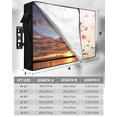 thumbnail image 7 of Outdoor TV Cover 52 to 55 Inch Weatherproof, Rustic Floral Waterproof TV Screen Protector for Outside Decor with Zipper and Pocket 52"L x 30"H , Vintage Watercolor Flowers Herb, 7 of 7