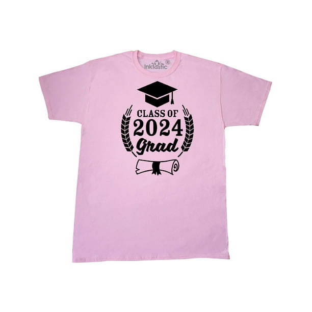INKtastic - Class of 2024 Grad with Diploma and Graduation Cap T-Shirt ...