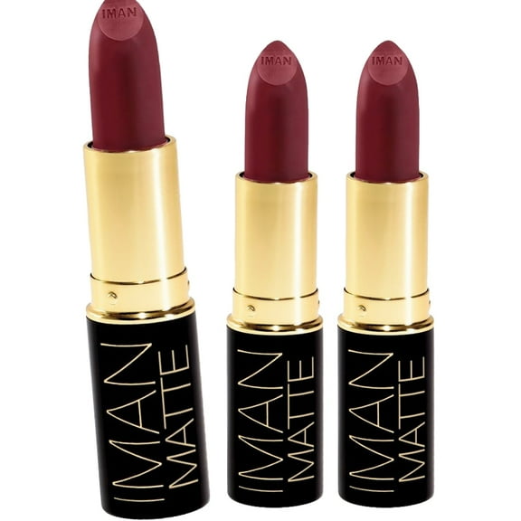 IMAN Luxury Moisturizing Lipstick, Aphrodisiac 0.13oz - Pack of 3
