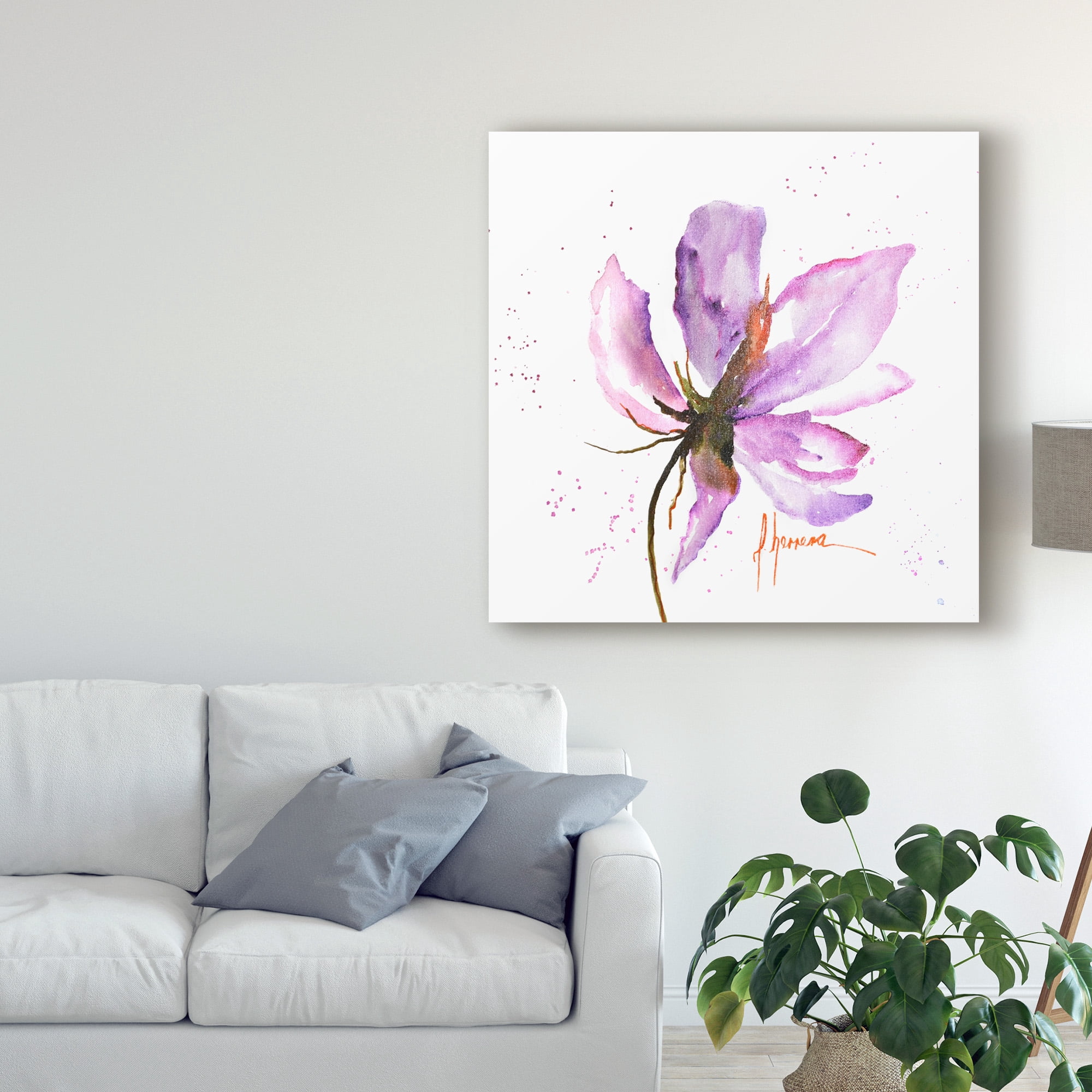 Trademark Fine Art 'Bold Floral IV' Canvas Art by Leticia Herrera