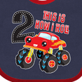 thumbnail image 4 of Inktastic Monster Truck How I Roll 2nd Birthday Boys Baby Bib, 4 of 4