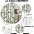 thumbnail image 3 of Farmhouse Christmas Shower Curtain Woodland Deer Pine Tree Branches Bathroom Decor Hunting Lodge Cabin Bath Curtain Rustic Winter Holiday Hooks Included 72X72IN, 3 of 6