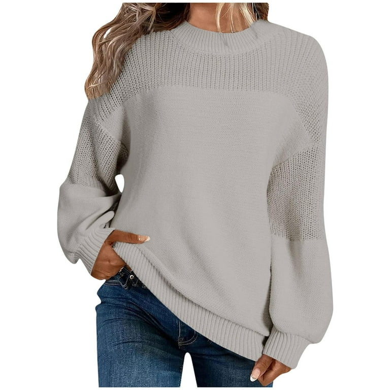 BVOFAR Sweaters for Women Trendy Oversized Lantern Long Sleeve