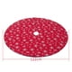 thumbnail image 4 of Falda para árbol de Navidad de 122 cm: falda grande para árbol de Navidad de color rojo con copos de nieve blancos, 4 of 4