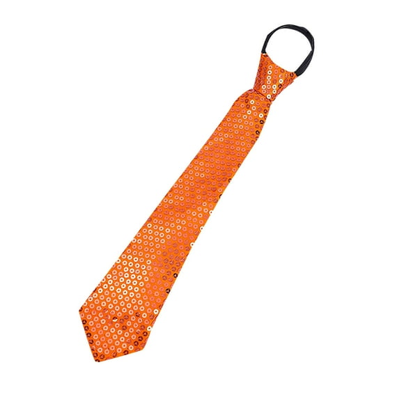 FADAACAI Mens Ties Men's and Women's Carnival Stage Accessory Sequin Adjustable Tie Ties for Men Silk Ties for Men Orange One Size Clearance!