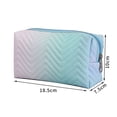 thumbnail image 2 of Vintage Colorful Travel Simple PU Leather Retro Gradient Cosmetic Bag Makeup Case Lipstick Bag Storage Bag GREEN, 2 of 8