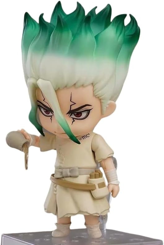 New Ishigami Figure, Fighting Q Version Ishigami Senkuu Movable Action Figure 10cm/3.9inch PVC Character Statue Collection for Anime Fans Gift
