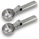 thumbnail image 1 of Cuchara para helado de acero inoxidable sólido, 2 paquetes de cuchara para helado de acero inoxidable con gatillo fácil, cucharón para frutas, cuchara para melón de agua Zhivalor YZY165, 1 of 9