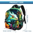 thumbnail image 2 of Chameleon Large Capacity Backpack with Adjustable Shoulder Strap, Printed Design, Lightweight , Shoulder Backpack Book Bag, Small Backpack Purses for Teens, 2 of 6