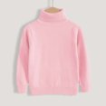thumbnail image 2 of Dealovy Toddler Baby Sweaters Solid Color Pullover Basic Top Kids Fall High Neck Long Sleeve Cotton Blouses, 2 of 3