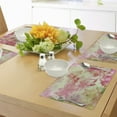 thumbnail image 4 of Ambesonne Floral Place Mats Set of 4, Retro Design Old Grunge, Standard Size, Pink and Green, 4 of 6