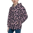 thumbnail image 2 of Pofeuu Flower Print Teenage Zipper Hoodie Sweatshirts Hooded Casual Jackets With Pocket For Boys Girls-Medium, 2 of 6