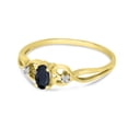 thumbnail image 3 of 10k Yellow Gold Oval Sapphire And Diamond Ring, 3 of 6