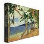 Trademark Art "By the Seashore Martinique 1887" Canvas Wall Art by Paul Gauguin