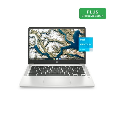 HP 14" Chromebook, Intel Pentium N5000, 4GB RAM, 64 GB eMMC, Silver, 14a-na0131wm
