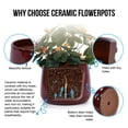 thumbnail image 4 of MAYEERTY 4 Pack Ceramic Planter Pot, Planter for Indoor Outdoor Patio, Garden, Bean Paste Red, 4 of 8