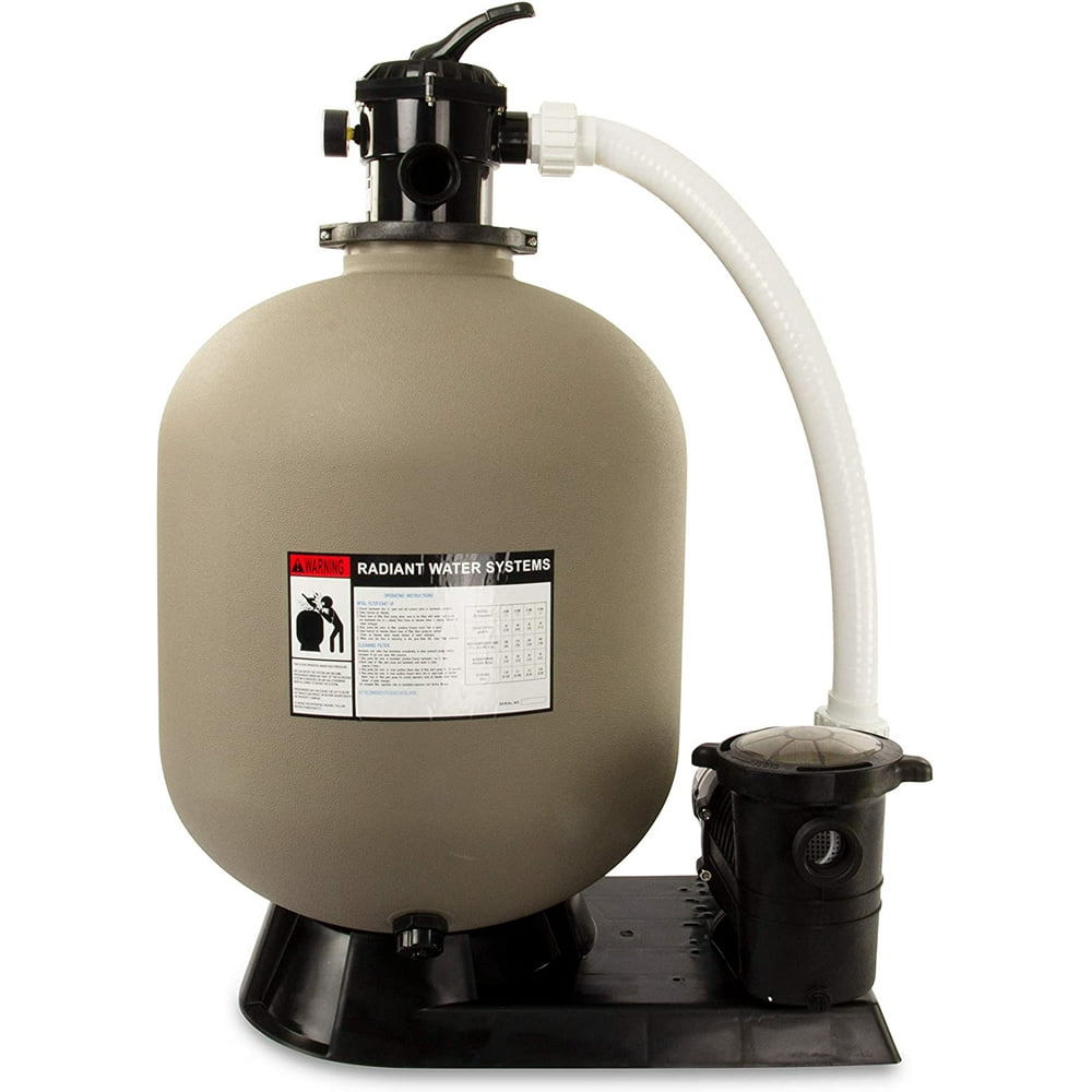 Rx Clear Radiant 24" Inch InGround Swimming Pool Sand Filter System w/1 HP Pump