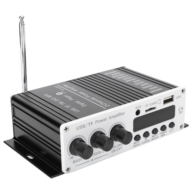 Tarjeta de memoria USB FM 3 en 1 Amplificador de audio estéreo de potencia Reproductor digital Bluetooth 4.2