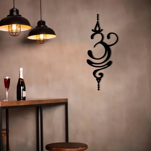 HELLOYOUNG Sanskrit Breathing Metal Wall Art: Ideal Yoga & Meditation Decor, Meaningful Gift Ideas for A Zen-Inspired Home