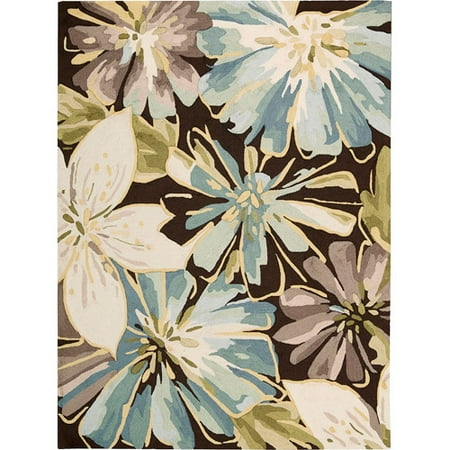 Nourison Fantasy Floral Images Watercolor Blooms Rug