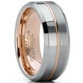 thumbnail image 5 of Metal Masters Mens Rosetone Tungsten Carbide Wedding Band Engagement Ring Comfort-Fit 8mm 7.5, 5 of 8