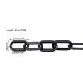 thumbnail image 2 of 200ft Plastic Barrier Chain Plastic Chain Links Safety Link Crowd Control Barriers Black, 2 of 12
