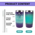 thumbnail image 2 of 20 oz You Are Awesome Purple Glitter Stainless Steel Tumbler with Lid and Straw, Vacuum Double Wall Insulated Affirmation Coffee Cup, Inspirational Quote Travel Mug Gifts for Women Girls, 2 of 6