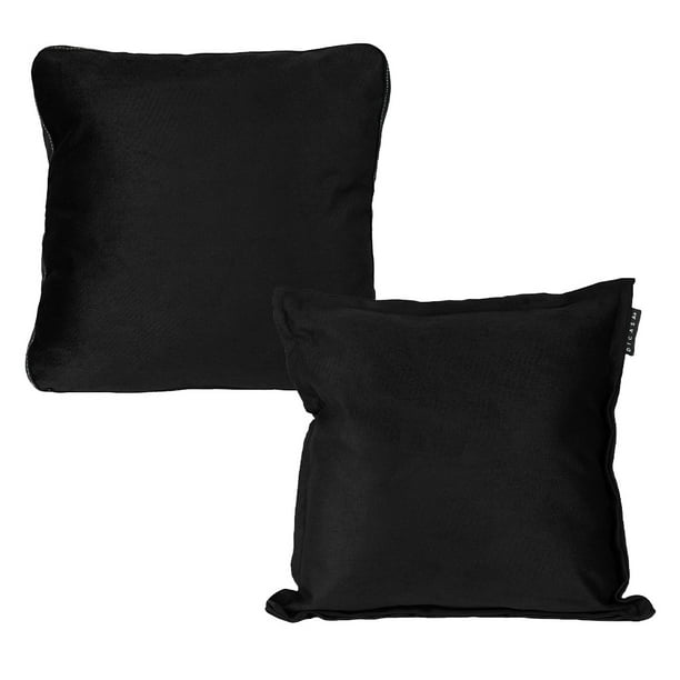 Set de 2 Cojines (1 Cuadrado + 1 Cuadrado Grande) Rudd Negro