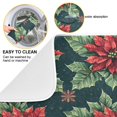 thumbnail image 2 of Yayeee Dish Drying Mat for Kitchen Counter 18"x24" Microfiber Absorbent Pad, Red Christmas Poinsettias, 2 of 7
