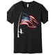thumbnail image 2 of American USA Flag Fishing Pole Premium T-Shirt funny Men’s Short Sleeve Graphic T-shirt Collection black Tee For Adult, Men, Women, Teen, Teenager, Adolescent,Youth, 2 of 6
