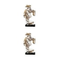 thumbnail image 4 of Injueey Exquisita estatua de arte de resina decoración interior elección de regalo escultura de arte abstracto beso estatua abstracta 7128F-01 2Conjunto, 4 of 6