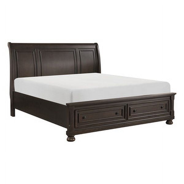 Queen Platform Bed with Footboard Storage