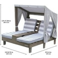 thumbnail image 3 of Double Chaise Lounge with Cup Holders - Gray, 3 of 9
