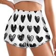 thumbnail image 2 of Women's Originals Shorts, Jersey Sports Shorts, Gym Shorts For Women, Black Heart, XL, Plus Size Available, 2 of 5