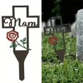 thumbnail image 2 of Cruz Arte Duelo Estatua Impermeable Hueco Recuerdo Regalos Con Corazón MMOM01 Sunnimix Estaca de cruz de cementerio, 2 of 8
