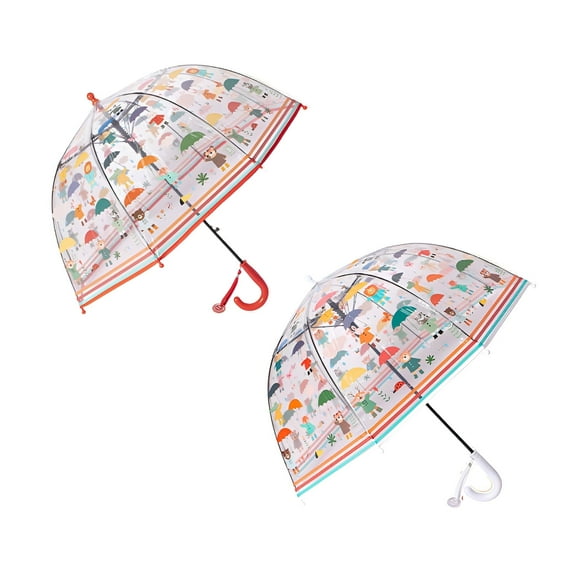 MISSMILE 2Pcs Kids Umbrella,Colorful Design Umbrella,Convenient and Fun Toddler Umbrella,Style1