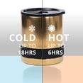 thumbnail image 5 of Elemental Recess Lowball Tumbler, 10oz Triple Wall Stainless Steel Cup with Non-Shattered Tritan Lid, Insulated Whiskey Glass, Insulated Coffee Tumbler Mug for Hot & Cold Drinks - Gold, 5 of 7