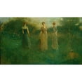 thumbnail image 2 of Thomas Wilmer Dewing 24x16 Gold Ornate Framed and Double Matted Museum Art Print Titled - In the Garden (1892-1894), 2 of 4